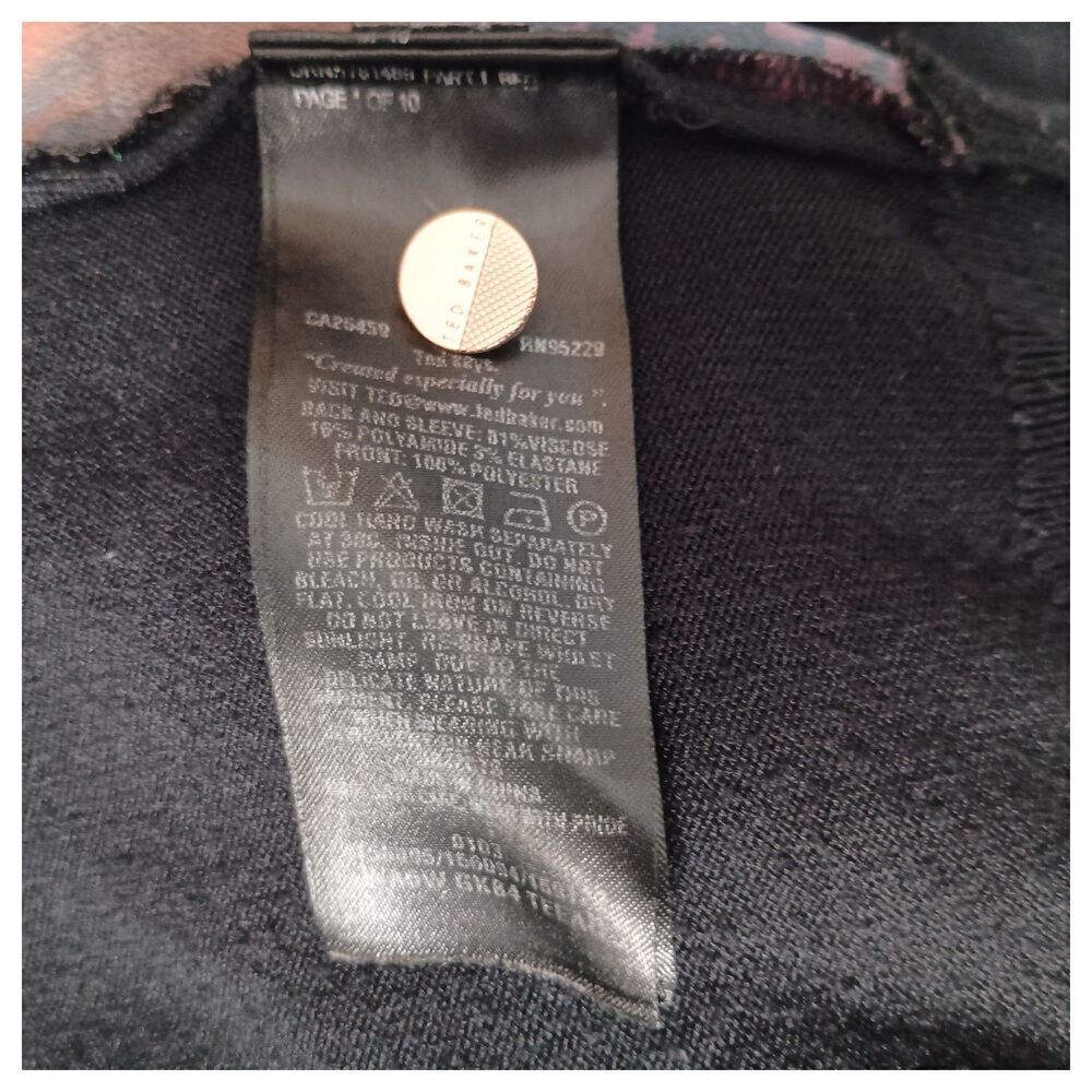 Ted Baker Sweater 2 - 4 Womens Multicolor Teeah Long Sleeve Crew Neck Cardigan - Picture 7 of 7